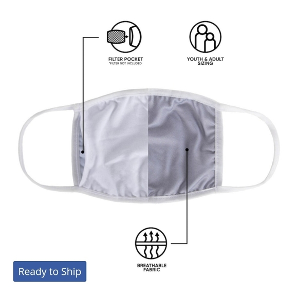 ๐๏ธ Las Vegas Raiders face masks 3 pack - Picture 5 of 5